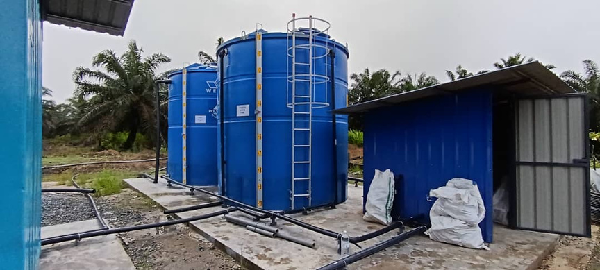 Water tanks installation